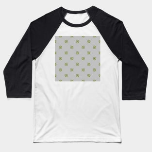 Diamond pattern on a putty colored background with interlocking olive green motif. A simple, classy, no fuss design. Baseball T-Shirt